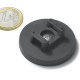 Magnet neodim cauciucat O43 mm, pentru fixare cablu, tub